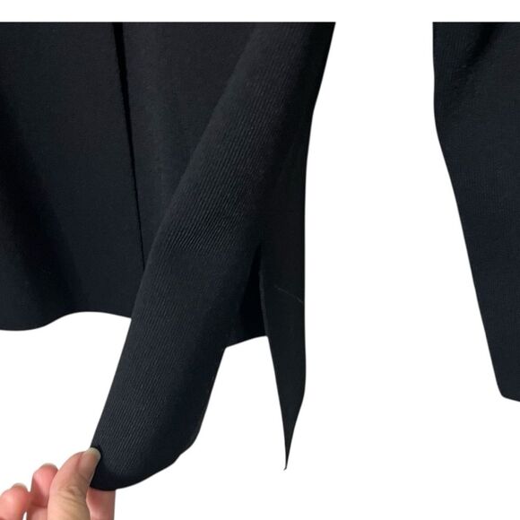 MM Lafleur Woolf Jardigan Women’s XL Black Open Front Knit Office Layer - Picture 7 of 9